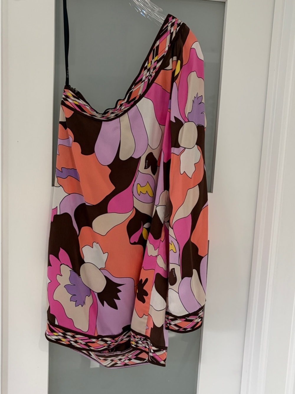 bebe Multi-Color Floral Print Top - Pink, Coral, Brown